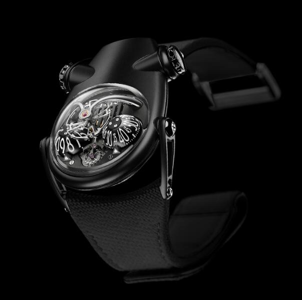 Review Replica MB&F HOROLOGICAL MACHINE HM10 DARK BULLDOG Black 100.AL.B Watch - Click Image to Close